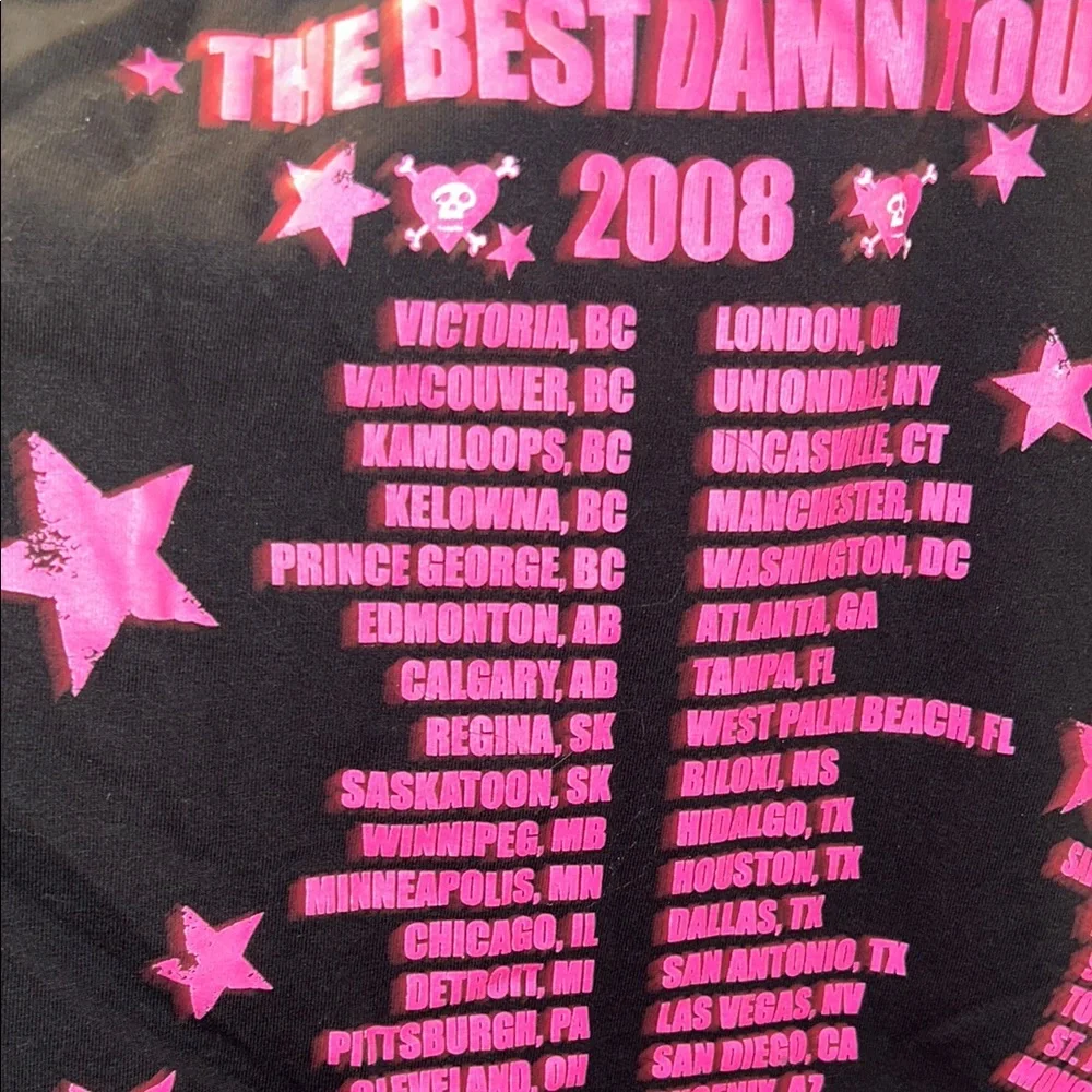 Avril Lavigne Black and Pink Kids Graphic Tee size 14-16 - Picture 5 of 9